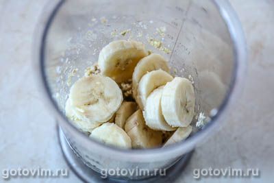 Каша из пророщенной зеленой гречки с бананом и мёдом, Шаг 04