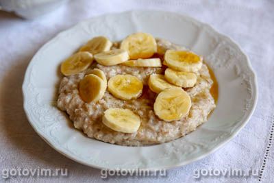 Овсяная каша с бананами. Фото-рецепт