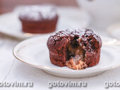 Шоколадные кексы-брауни с карамельной начинкой
