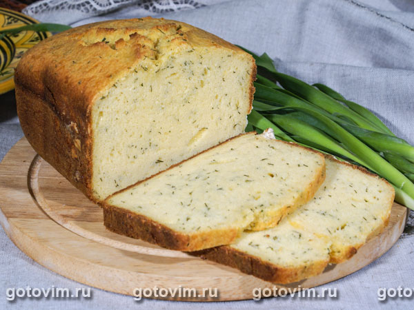 Сырный кекс с укропом. Фотография рецепта