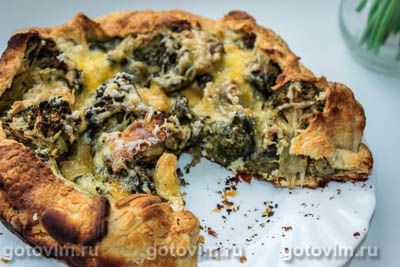 Киш с брокколи и сыром. Фото-рецепт