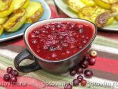 Клюквенный соус с красным вином и корицей