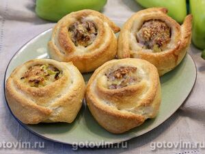 Кныши с рубленым мясом и сыром