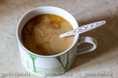 Кофе растворимый с молоком, Шаг 05