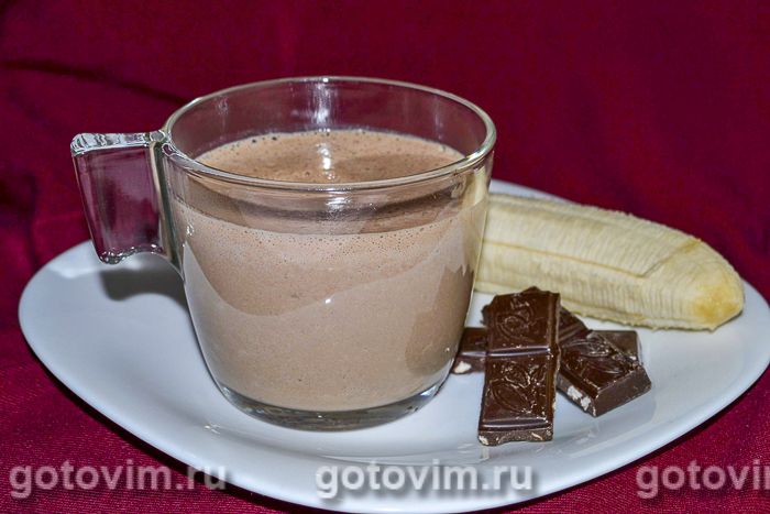 Коктейль шоколадно-банановый. Фотография рецепта