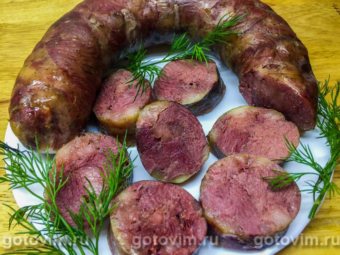 Домашняя колбаса из говядины