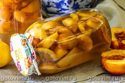 Компот из персиков и нектаринов на зиму. Фото-рецепт
