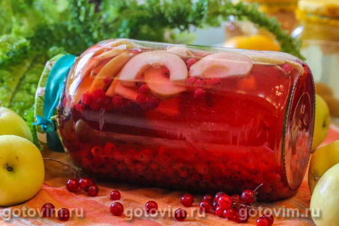 Компот из красной смородины – пошаговый рецепт приготовления с фото
