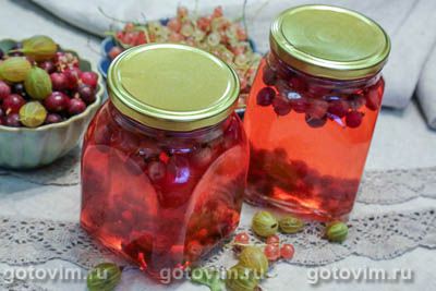 Мохито из крыжовника с лимоном и мятой (компот на зиму). Фото-рецепт
