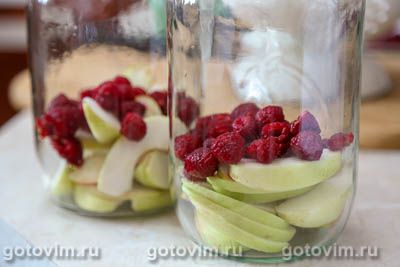 Компот из яблок и малины, Шаг 02