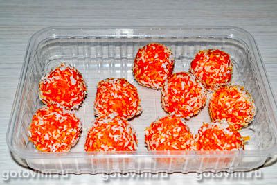 Морковные конфеты с кокосовой стружкой, Шаг 07