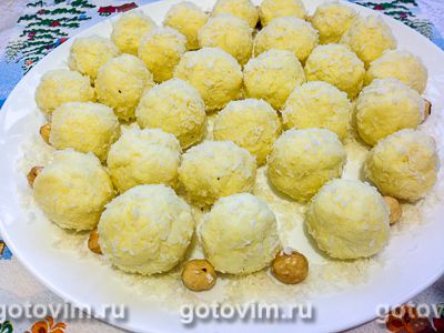 Конфеты из смеси для детского питания с фундуком. Фотография рецепта Конфеты из смеси для детского питания с фундуком. Фотография рецепта
