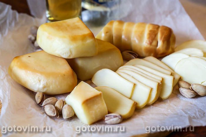 Коптим сыр (горячее копчение). Фотография рецепта