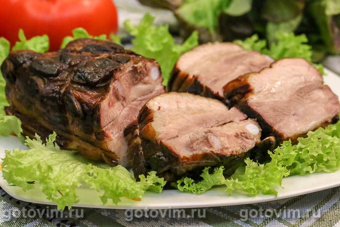Копченые свиные ребрышки (шприцевание мяса для копчения). Фотография рецепта