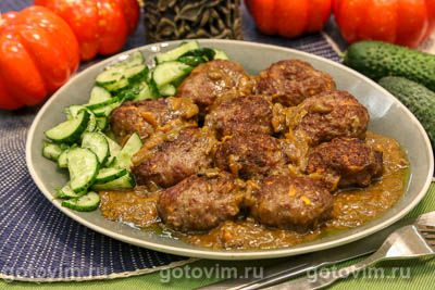 Котлеты из баранины в грибном соусе в духовке