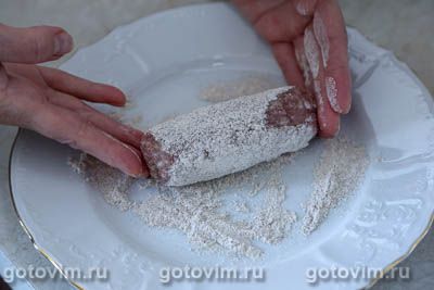 Котлеты с начинкой из сырных палочек моцареллы, Шаг 09