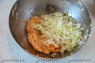 Котлеты из свинины с капустой в духовке (без яиц), Шаг 05