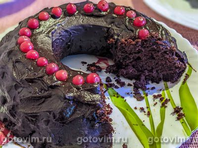 Шоколадный крейзи кекс на кипятке (без яиц и молока)