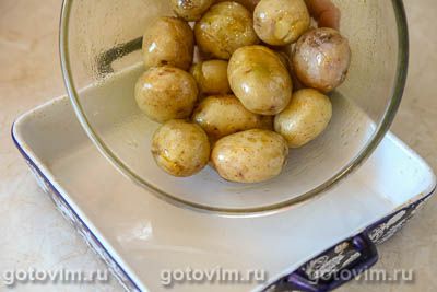 Мини картофель в духовке, запеченный с карри, Шаг 04