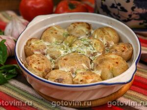 Мини картофель в духовке, запеченный с ч