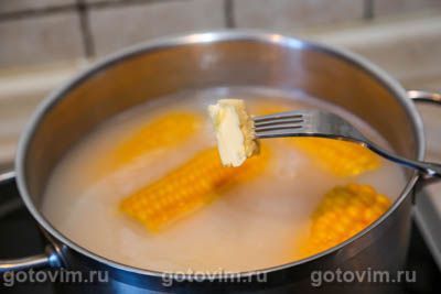 Кукуруза с молоком и сливочным маслом, Шаг 03