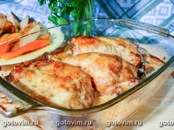 Курица в сырном соусе. Фотография рецепта