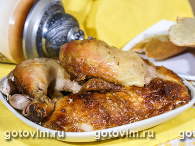 Курица с чесноком. Фото-рецепт