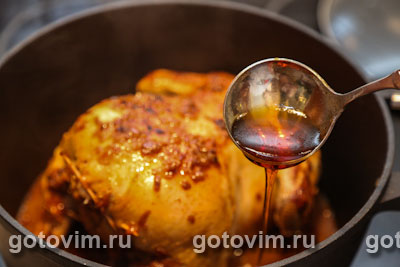 Курица, фаршированная кус-кусом с орехами и медом, Шаг 06