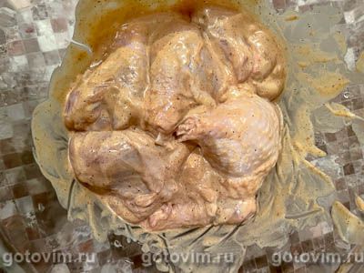 Фаршированные куриные голени с грибами в духовке, Шаг 04