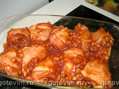 Куриные голени в духовке в медово-томатном соусе, Шаг 05