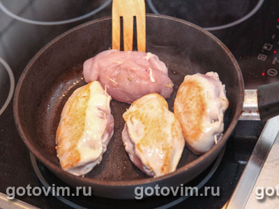 Куриные грудки с сыром и базиликом, Шаг 06