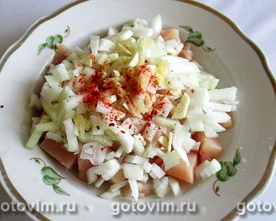 Куриная грудка в духовке с сыром, грибами и помидорами, Шаг 02