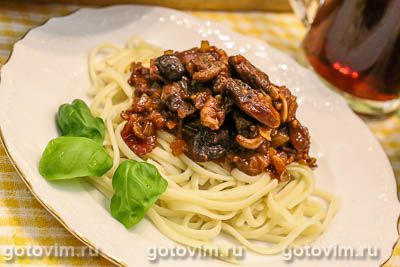 Куриные сердечки, жаренные с соусом на квасе 