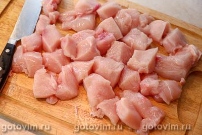Куриные шашлычки в духовке, маринованные в соусе из майонеза и кетчупа, Шаг 01