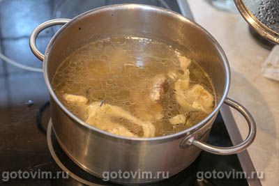 Куриный суп с беконом, Шаг 03