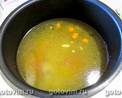 Суп картофельный с курицей, сыром и кукурузной крупой в мультиварке, Шаг 04