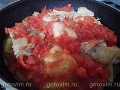 Курица в томатном соусе на сковороде, Шаг 03