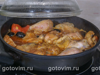 Курица с помидорами и маслинами , Шаг 04