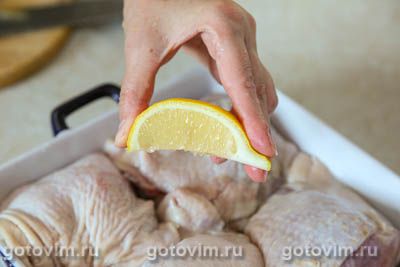 Куриные бедра с лимоном, орегано и базиликом по-гречески, Шаг 02