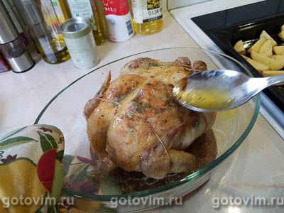Курица, запеченная с шалфеем и соленой грудинкой, Шаг 05