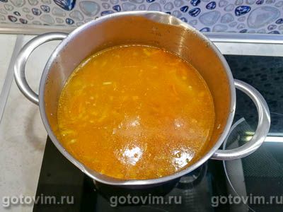 Куриный суп с овощами и вареным яйцом, Шаг 05
