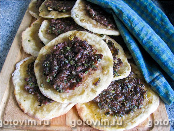 Ламаджо - армянская пицца . Фотография рецепта