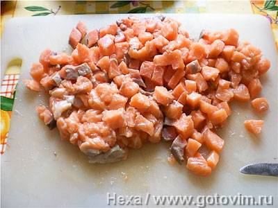 Лазанья с лососем и шпинатом, Шаг 04