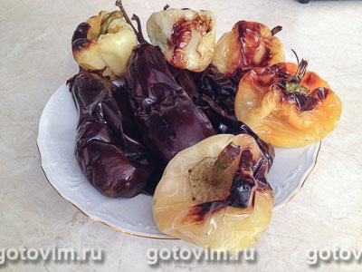 Овощная лазанья с печеными баклажанами и перцем, Шаг 01