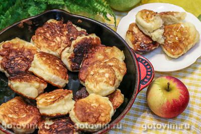 Рацухи - пышные польские оладьи с яблоками. Фото-рецепт