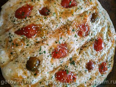 Картофельная фокачча с помидорами черри, Шаг 03