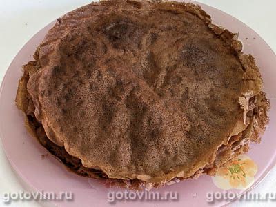 Блинный торт с ягодами и сметаной на желатине, Шаг 02