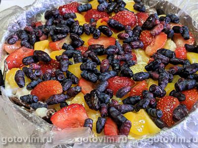 Блинный торт с ягодами и сметаной на желатине, Шаг 07