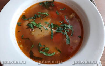 Овощной суп из свежего зеленого горошка