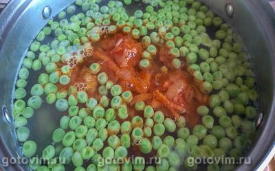 Овощной суп из свежего зеленого горошка, Шаг 07